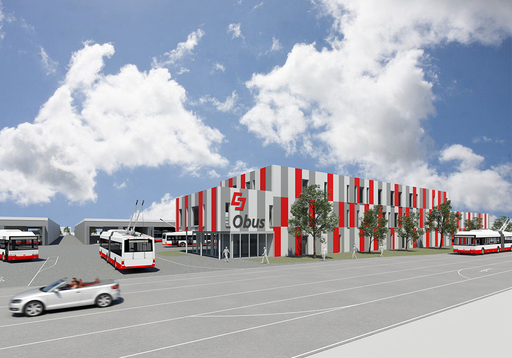 OBUS Remise Alpenstraße Schaubild Studie Neubau