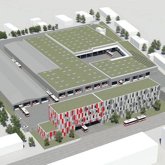 OBUS Remise Alpenstraße Übersicht Studie Neubau