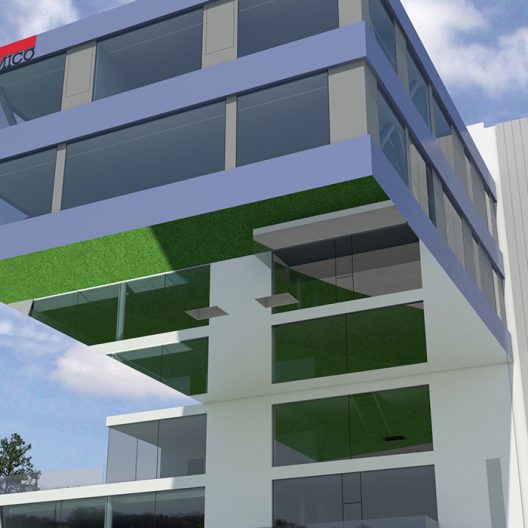 Domico Untersicht Auskragung mit Spielelpanele