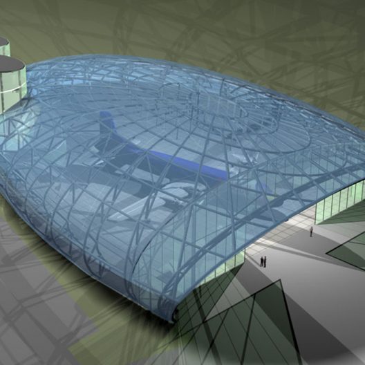 Salzburg Airport - Hangar 7 und 8 Hangar 7 - Übersicht Glasschale