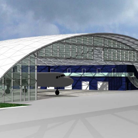 Salzburg Airport - Hangar 7 und 8 Hangar 8 - Schaubild Rollbahn