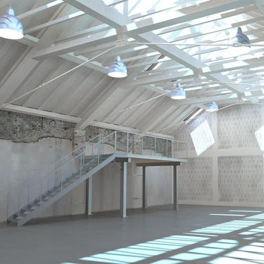 Gusswerk - Betty Barclay Großer Showroom - Blick auf Podest