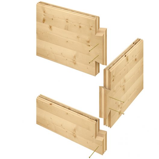 Weinberger Holz Primolam LX Fichte Eckverbindung Tiroler Schloss