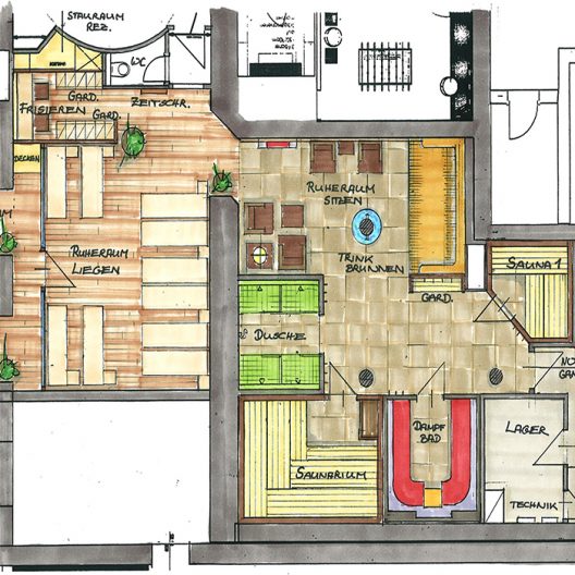 Wellnessanlage Schweizerhof Grundriss